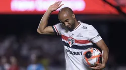 SP - SAO PAULO - 03/03/2025 - PAULISTA 2025, SAO PAULO X NOVORIZONTINO - Lucas Moura jogador do Sao Paulo durante partida contra o Novorizontino no estadio Morumbi pelo campeonato Paulista 2025. Foto: Marcello Zambrana/AGIF