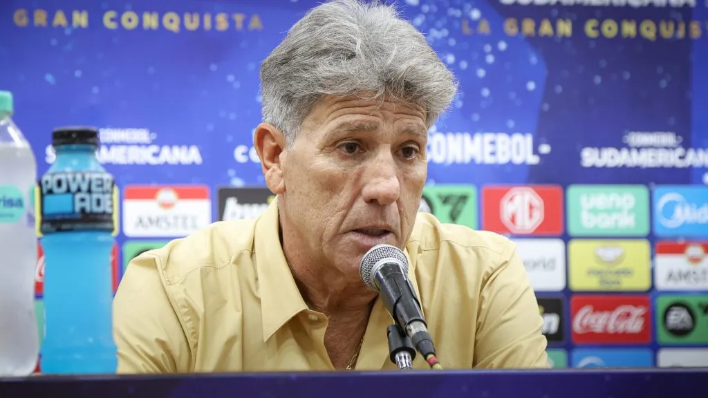Renato Gaúcho durante entrevista coletiva. Foto: Marcelo Gonçalves/Fluminense F.C.