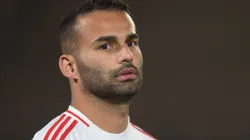 Thiago Maia antes de partida entre Red Bull Bragantino e Flamengo, no Estádio Cícero De Souza Marques, pelo Brasileirão.