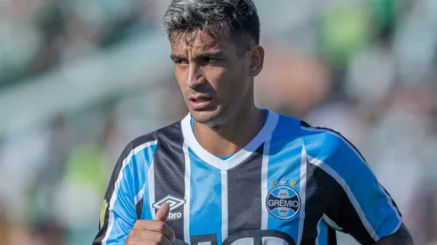 Cristaldo durante partida entre Juventude e Grêmio, no Estádio Alfredo Jaconi, pelo Campeonato Gaúcho.
