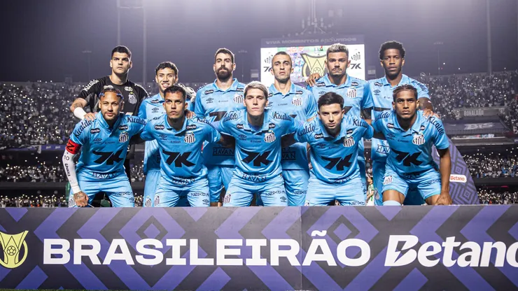 Time titular contra o Juventude, no Morumbis. Foto: Raul Baretta/ Santos FC