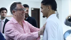 Marcelo Teixeira elogiou Mateus Xavier, que renovou até 2028 no Peixe - Foto: Reinaldo Campos/SFC