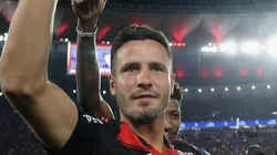 — Saúl sendo apresentado à torcida do Flamengo