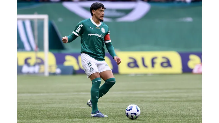 SP - SAO PAULO - 10/08/2025 - BRASILEIRO A 2025, PALMEIRAS X CEARA - Gustavo Gomez jogador do Palmeiras durante partida contra o Ceara no estadio Arena Allianz Parque pelo campeonato Brasileiro A 2025. Foto: Marcello Zambrana/AGIF