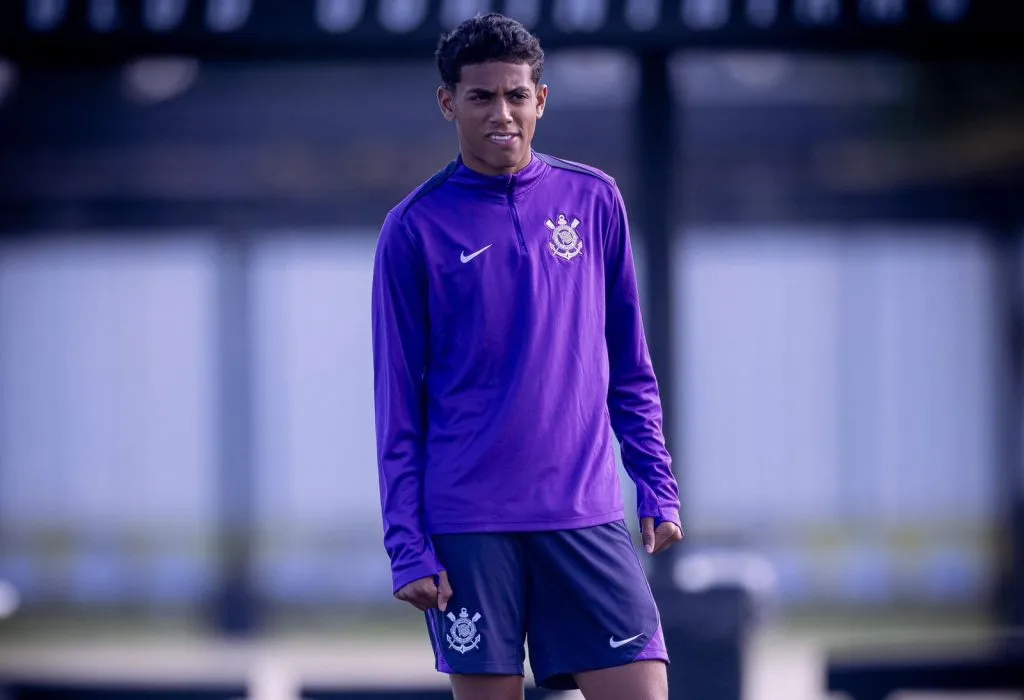 Kauê Furquim durante atividade no Corinthians – Foto: Rodrigo Coca/Corinthians