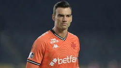 Leo Jardim jogador do Vasco durante partida contra o Gremio no estadio Sao Januario pelo campeonato Brasileiro A 2025. Foto: Thiago Ribeiro/AGIF