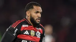 Juninho jogador do Flamengo durante partida contra o Atletico-MG no estadio Maracana pelo campeonato Brasileiro A 2025. Foto: Thiago Ribeiro/AGIF