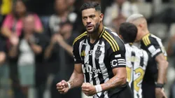 Hulk jogador do Atletico-MG comemora seu gol durante partida contra o Godoy Cruz no estadio Arena MRV pelo campeonato Copa Sul-americana 2025. Foto: Gilson Lobo/AGIF