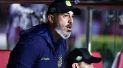 Rafael Guanaes, técnico do Mirassol, durante partida contra o Sao Paulo no estadio Morumbi pelo campeonato Brasileiro A 2025. Foto: Fabio Giannelli/AGIF