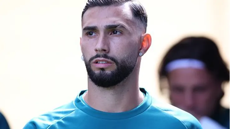 Valentín Castellanos antes de partida no amistoso entre Burnley e Lazio, na Inglaterra. Foto: Alex Livesey