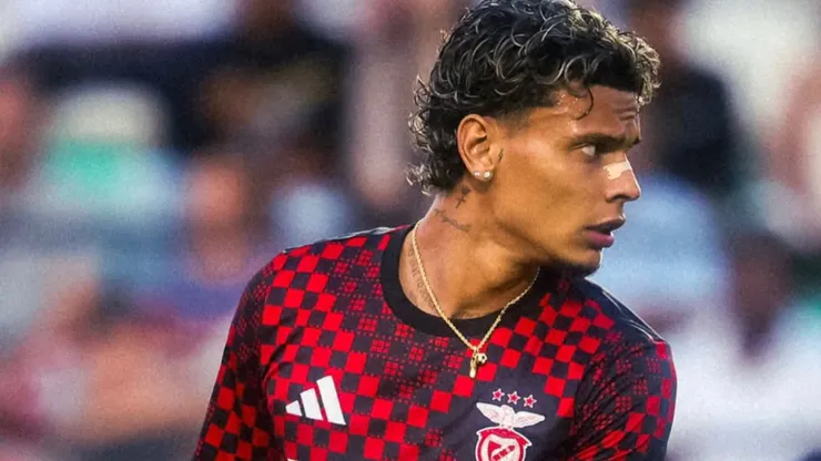 Ex-Palmeiras, Richard Ríos com a camisa do Benfica - Foto: Reprodução/Benfica