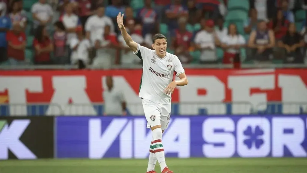 Davi Schuindt em campo pelo Fluminense contra o Bahia pelo Campeonato Brasileiro (Foto: Marcelo Gonçalves/FFC)