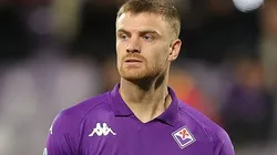 Lucas Beltrán durante partida entre Fiorentina e Lecce, pelo Campeonato Italiano. Foto: Gabriele Maltinti