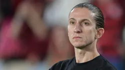 RJ - RIO DE JANEIRO - 13/08/2025 - COPA LIBERTADORES 2025, FLAMENGO X INTERNACIONAL - Filipe Luis tecnico do Flamengo durante partida contra o Internacional no estadio Maracana pelo campeonato Copa Libertadores 2025. Foto: Thiago Ribeiro/AGIF