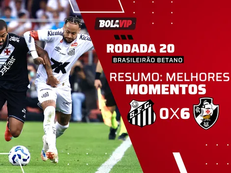 Vasco goleia o Santos por 6 a 0 pelo Brasileirão Betano