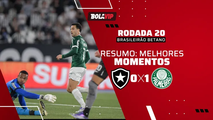 Palmeiras vence Botafogo fora e encosta na liderança do Brasileirão