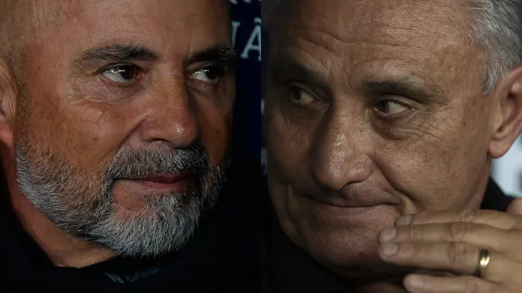Santos escolhe entre Tite e Jorge Sampaoli. Fotos: Thiago Ribeiro e Jorge Rodrigues/AGIF