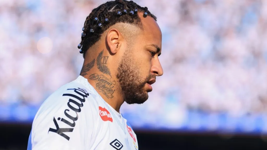 Neymar teve atuação abaixo do esperado contra o Vasco – Foto: Mauricio De Souza/AGIF