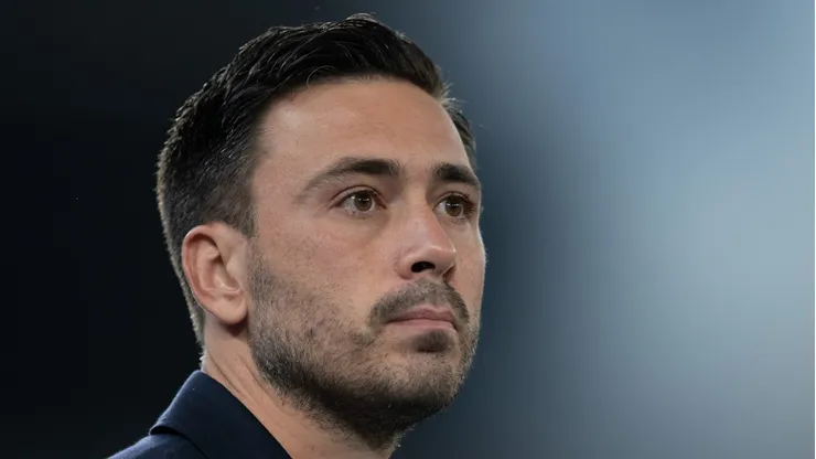 RJ - RIO DE JANEIRO - 17/08/2025 - BRASILEIRO A 2025, BOTAFOGO X PALMEIRAS - Davide Ancelotti tecnico do Botafogo durante partida contra o Palmeiras no estadio Engenhao pelo campeonato Brasileiro A 2025.