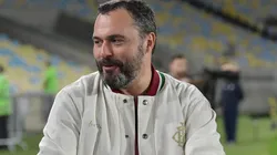 Mário Bittencourt durante partida entre Fluminense e Palmeiras, no Maracanã, pelo Brasileirão.