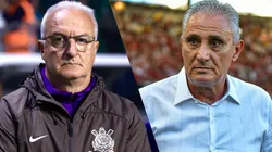 Dorival Júnior e Tite. Fotos: Marcello Zambrana/AGIF e Thiago Ribeiro/AGIF