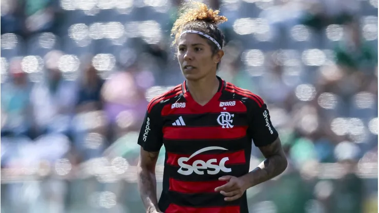 Cristiane jogador do Flamengo durante partida contra o Palmeiras no estadio Arena Barueri pelo campeonato Brasileiro Feminino A 2025. Foto: Marco Miatelo/AGIF