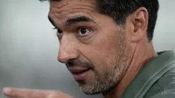 Abel Ferreira durante partida contra o Botafogo, no Estádio Nilton Santos, pelo Brasileirão.