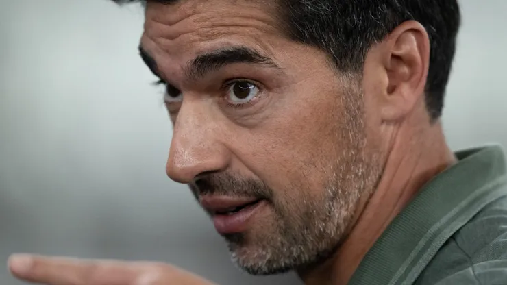 Abel Ferreira durante partida contra o Botafogo, no Estádio Nilton Santos, pelo Brasileirão.