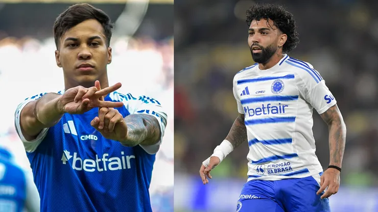 Kaio Jorge e Gabigol vivem realidades diferentes no Cruzeiro - Fotos: Reprodução/AGIF