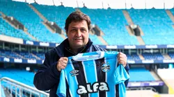 Alberto Guerra na Arena do Grêmio em coletiva. FOTO: ANGELO PIERETTI/GRÊMIO FBPA.