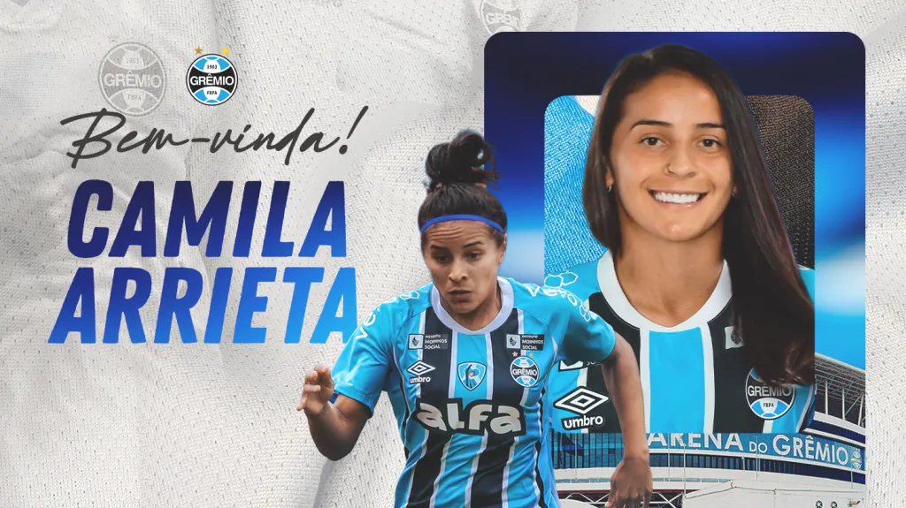 Camila Arrieta anúncio do Grêmio
