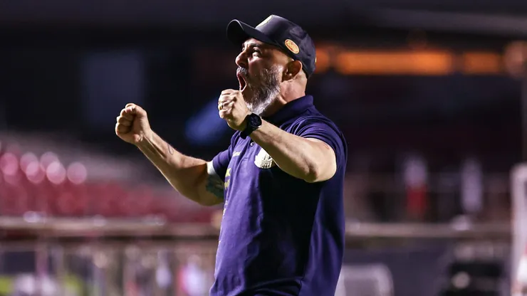Rafael Guanaes técnico do Mirassol comemora vitória após partida contra o São Paulo - Foto: Fabio Giannelli/AGIF