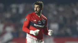 Rafael, goleiro do São Paulo em partida pela Conmebol Libertadores