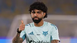 Gabriel Barbosa durante partida contra o Fluminense