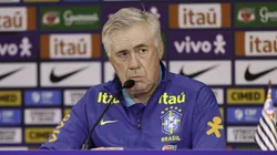 Ancelotti durante coletiva na CBF