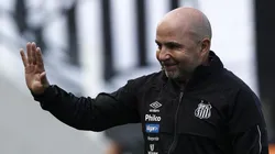 Jorge Sampaoli quando comandava o Santos no ano de 2019. (Photo by Miguel Schincariol/Getty Images)