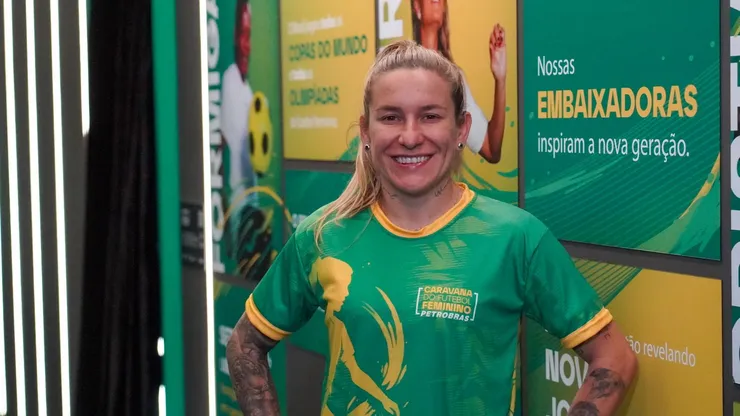 Cacau participará da Caravana. Foto: Divulgação/Caravana do Futebol Feminino/Petrobras