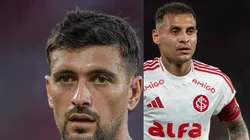 Arrascaeta ao lado de Alan Patrick em montagem. Fotos: Thiago Ribeiro/AGIF e Jorge Rodrigues/AGIF