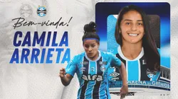 Camila Arrieta é contratada pelo Grêmio. Foto: Reprodução/gremio.net