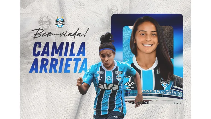 Camila Arrieta é contratada pelo Grêmio. Foto: Reprodução/gremio.net