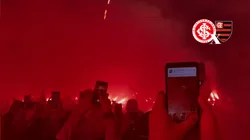 Ruas de fogo, no estádio beira-rio antes do jogo contra o Flamengo (Foto: Tainan Nunes)