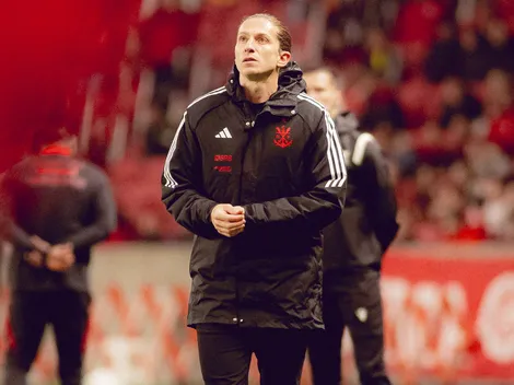 Felipe Luís fala em coletiva após vitória do Flamengo