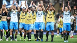 Grêmio, após a vitória sobre o Atlético-MG (LUCAS UEBEL/GREMIO FBPA)