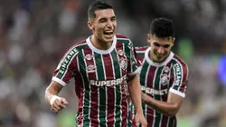 Serna jogador do Fluminense comemora seu gol durante partida contra o Once Caldas no estadio Maracana pelo campeonato Copa Sul-americana 2025. Foto: Thiago Ribeiro/AGIF