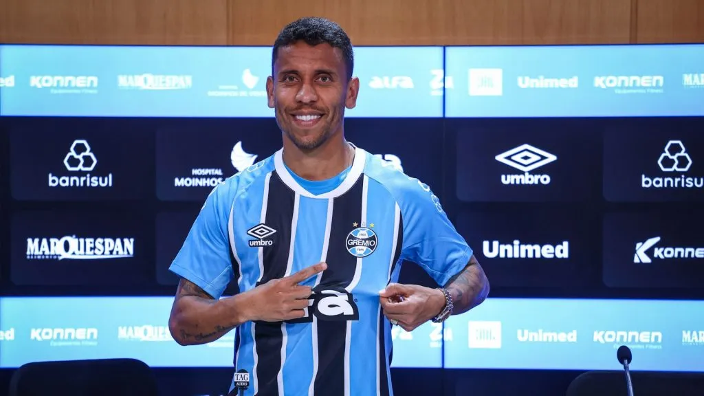 Marcos Rocha já foi apresentado - Foto: Lucas Uebel/Grêmio FBPA.