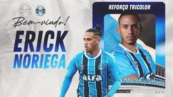 Anúncio oficial de Erick Noriega. Foto: Divulgação/Grêmio