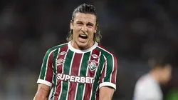 Agustin Canobbio jogador do Fluminense durante partida contra o Fortaleza no estadio Maracana pelo campeonato Brasileiro A 2025. Foto: Thiago Ribeiro/AGIF