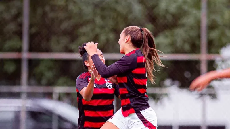 Jogadoras do time feminino sub-20 do Flamengo