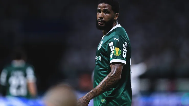 Micael, jogador do Palmeiras, durante partida contra o Sao Paulo no estadio Arena Allianz Parque pelo campeonato Paulista 2025. Foto: Ettore Chiereguini/AGIF