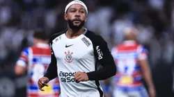 Memphis Depay, jogador do Corinthians, durante partida contra o Fortaleza no estadio Arena Corinthians pelo campeonato Brasileiro A 2025. Foto: Ettore Chiereguini/AGIF
